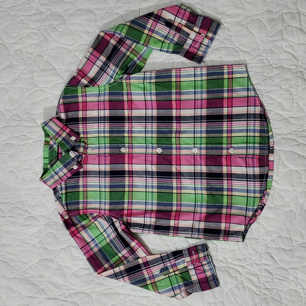Gymboree Boy's Plaid Button Down Shirt, Size 5T